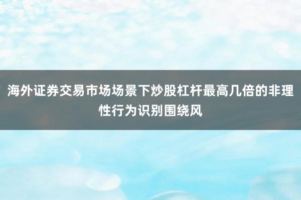 海外证券交易市场场景下炒股杠杆最高几倍的非理性行为识别围绕风