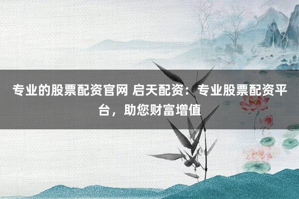 专业的股票配资官网 启天配资：专业股票配资平台，助您财富增值